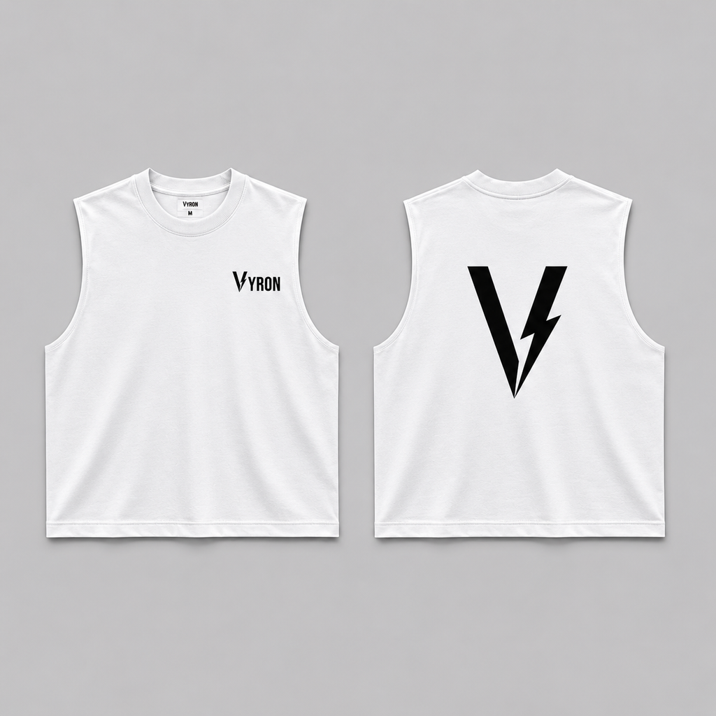 Musculosa Vyron - Big logo white