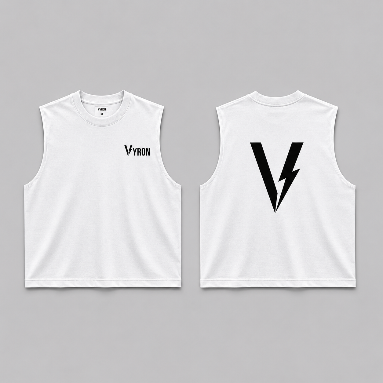 Musculosa Vyron - Big logo white