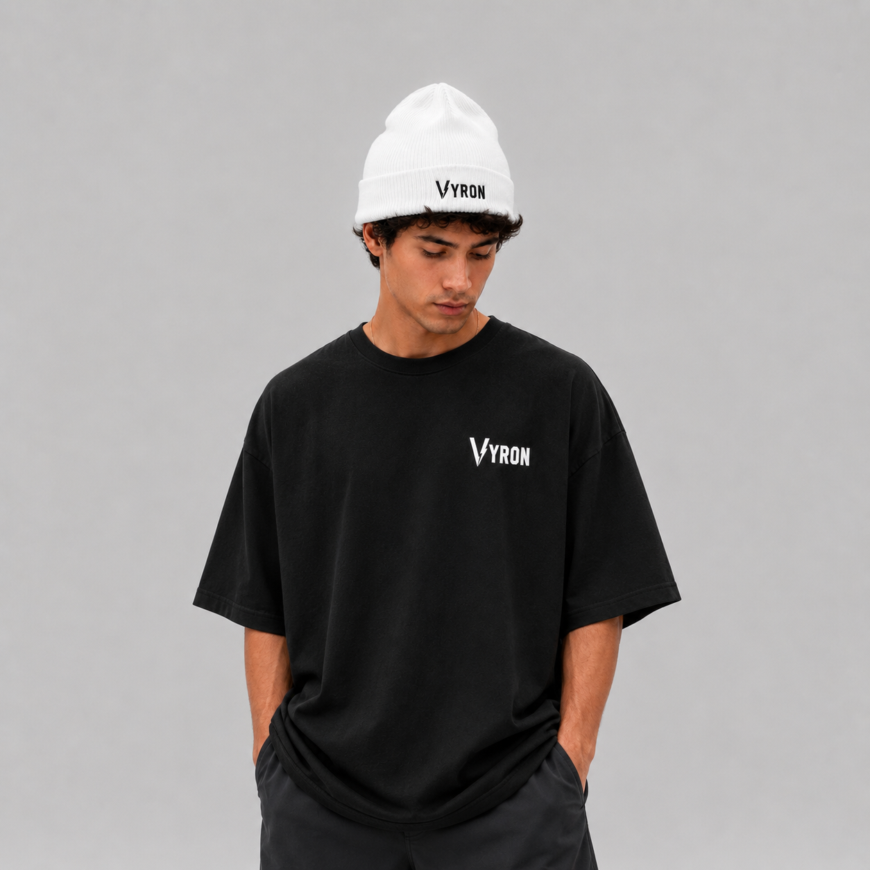 Remera Oversize - Big logo negro
