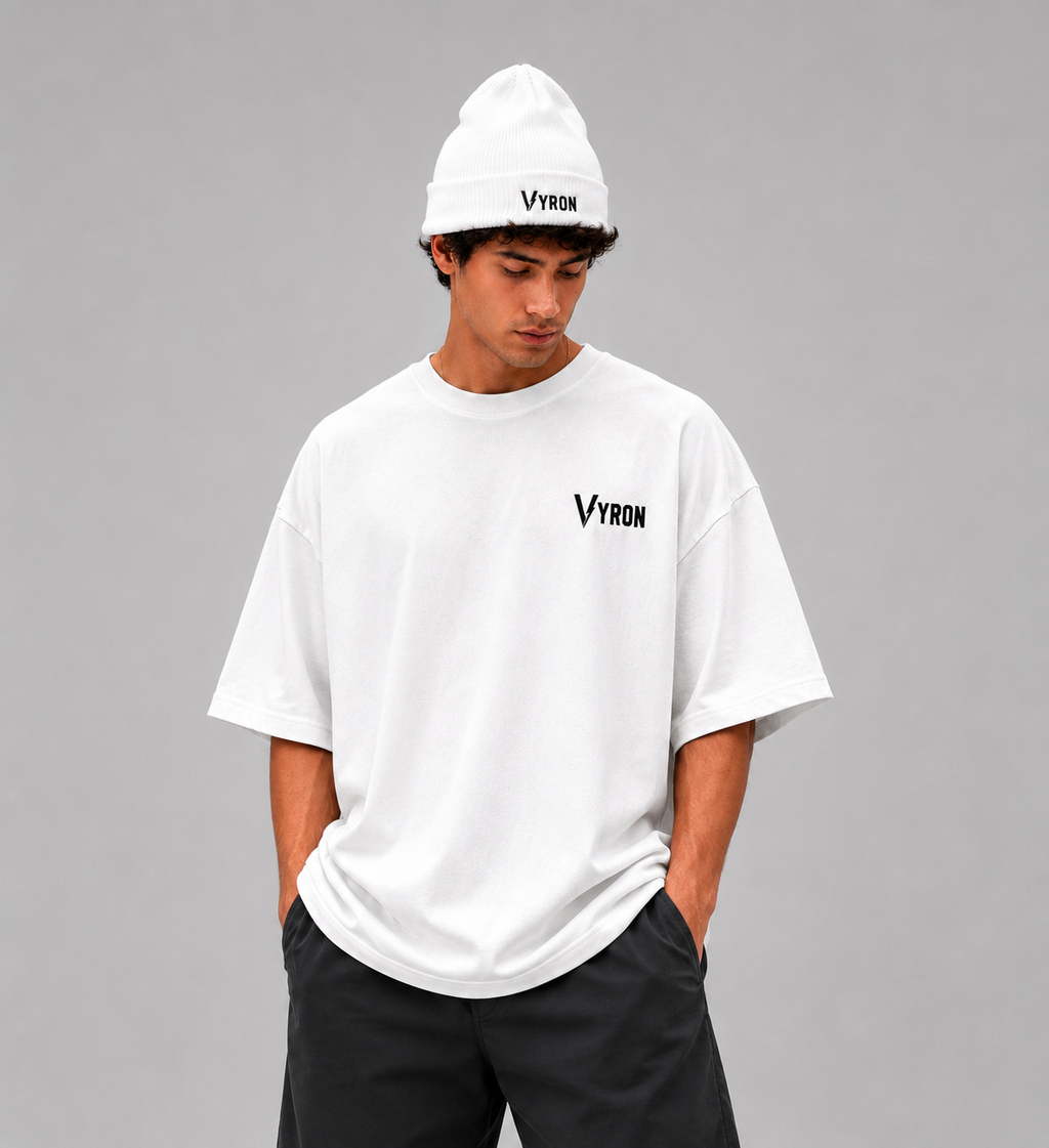 Remera Oversize - Big logo Blanco