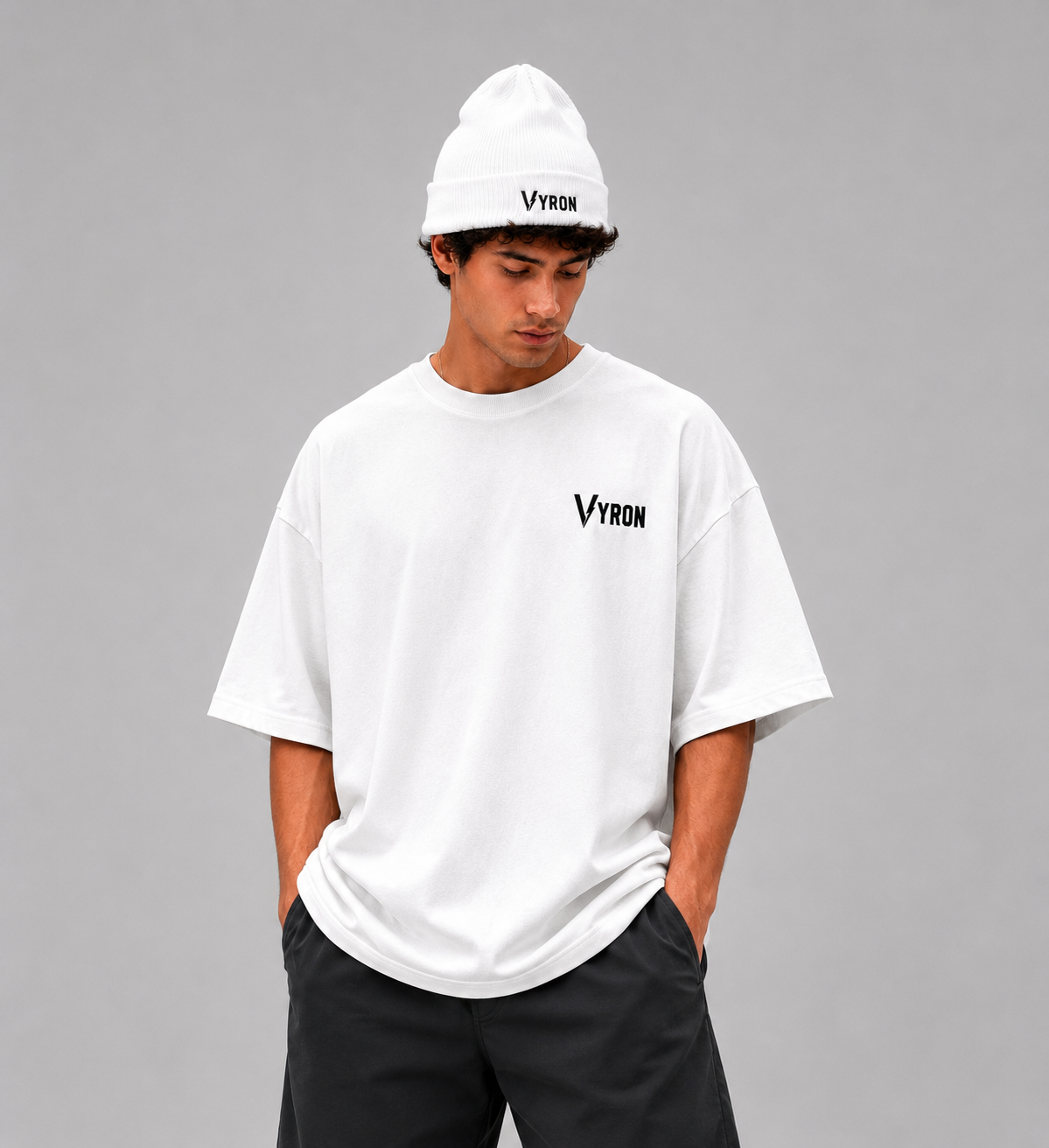 Remera Oversize - Big logo Blanco