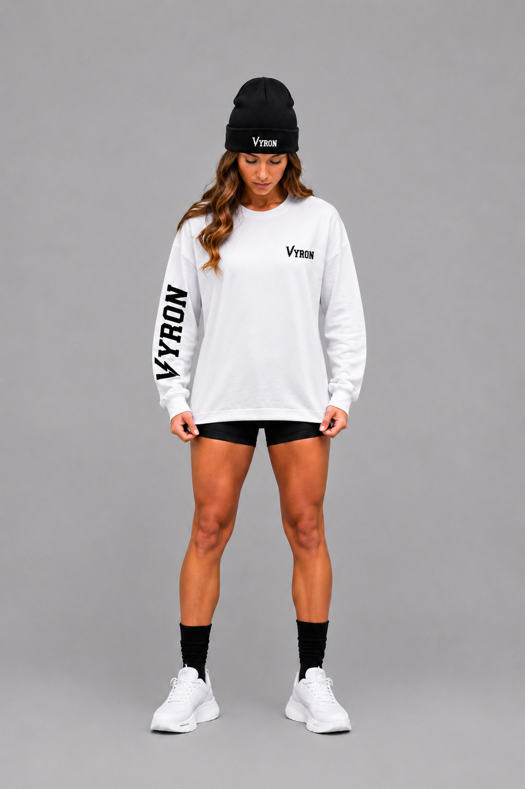 Remera Vyron Mangas largas blanca