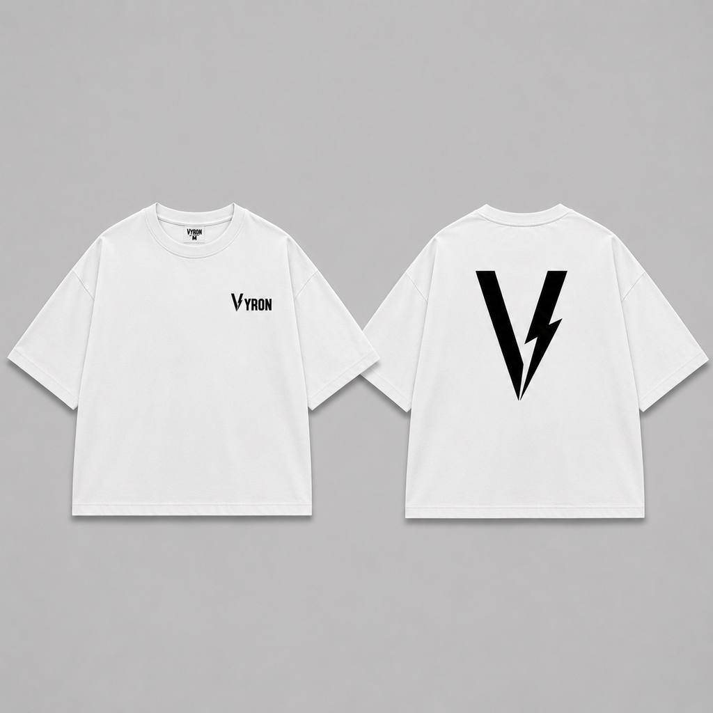 Remera Boxy Fit - Big logo white