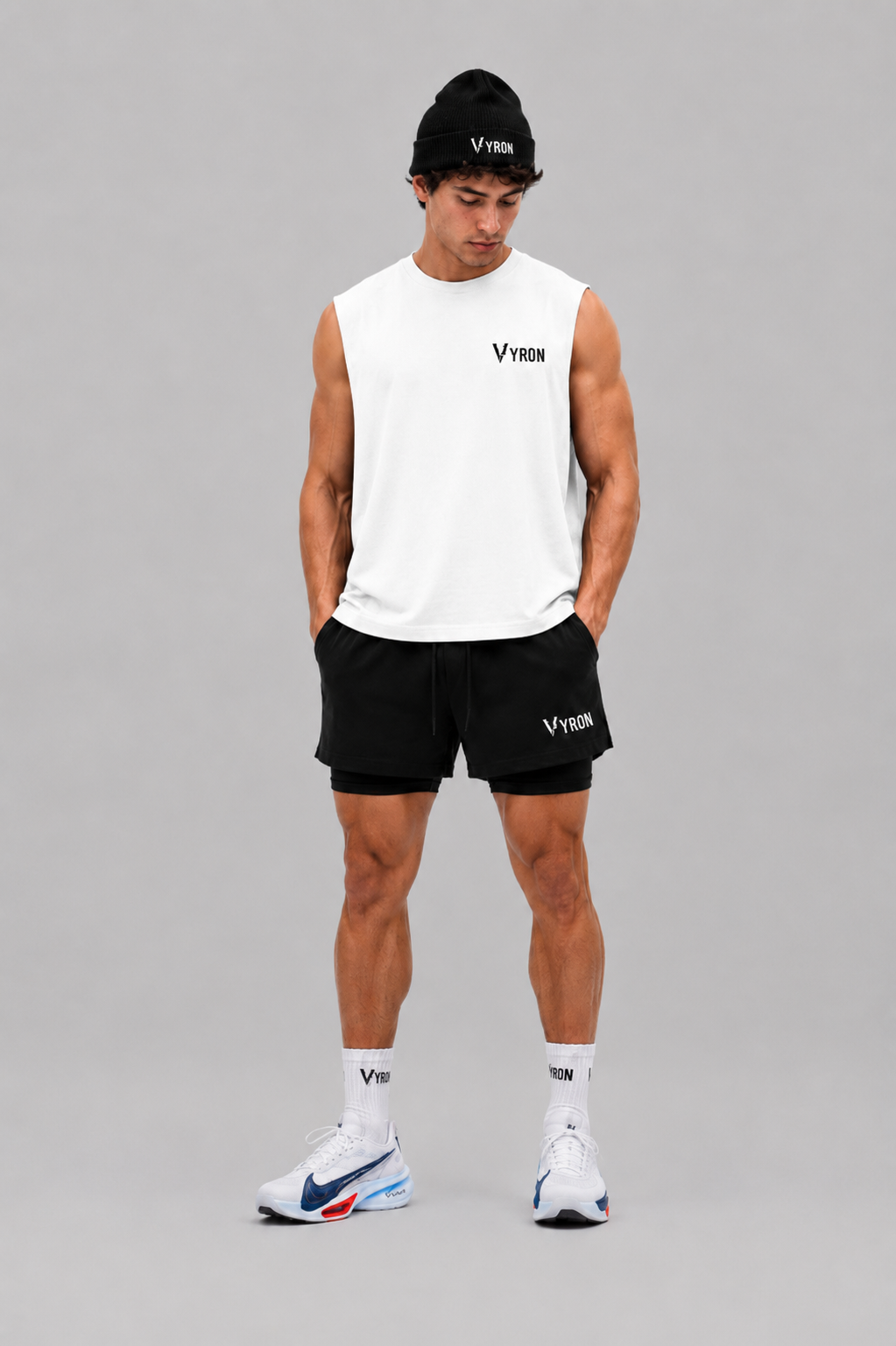 Musculosa Vyron - Big logo white