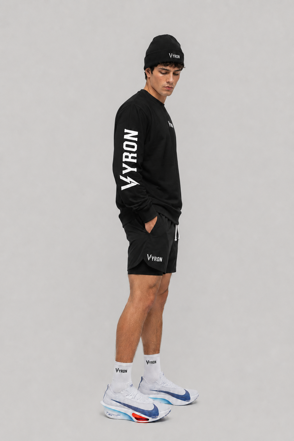 Remera Vyron Mangas largas black